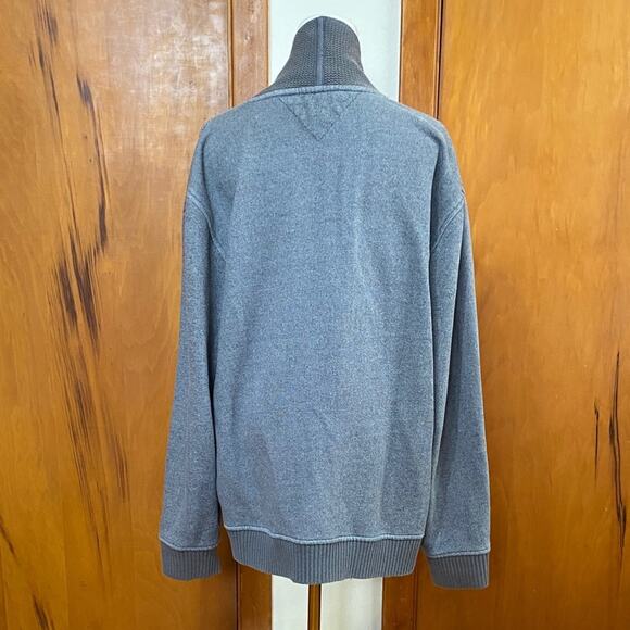 Men’s Light Gray Shawl Collar Cardigan Buttons Pockets Grandpa - Picture 5 of 10